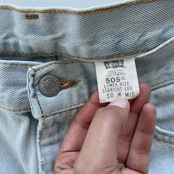 Vintage Levi's 505 high waist USA denim shorts - Picture 9 of 12